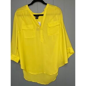 Torrid Georgette Pullover Blouse in lime green Size 1‎